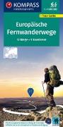 KOMPASS Fernwegekarte Fernwanderwege Europa, Long-Distance-Paths Europe 1:4 Mio. 1:4'000'000